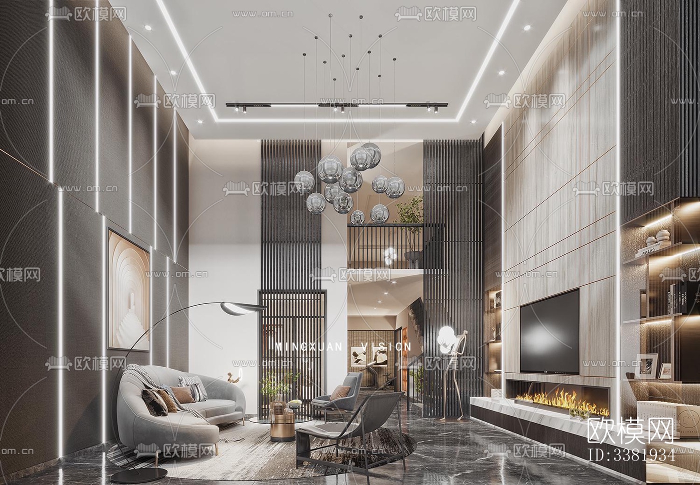 现代别墅效果图下载（渲染图3）