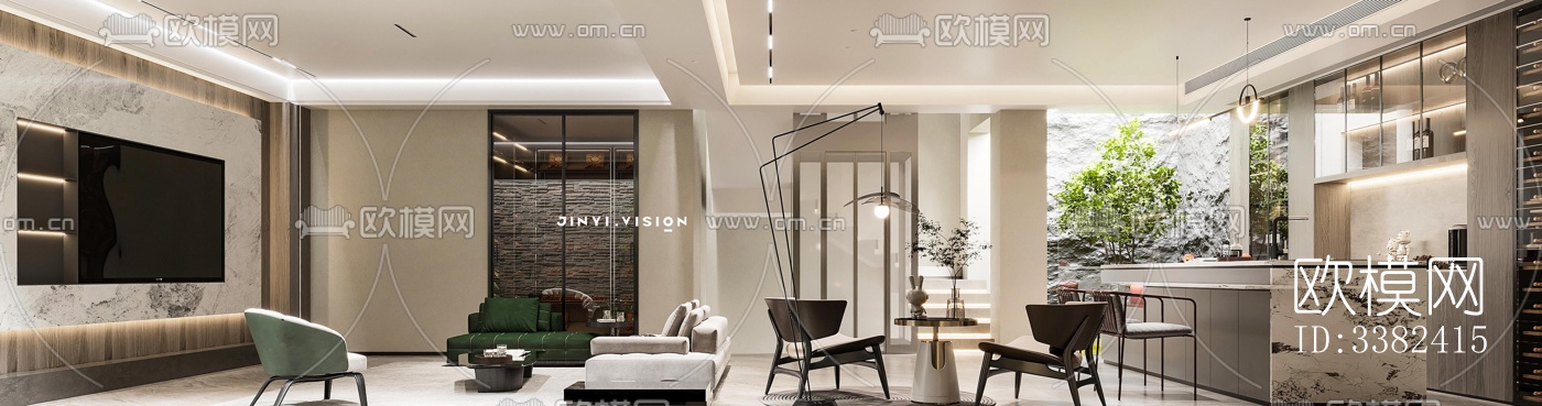 现代别墅效果图下载（渲染图3）