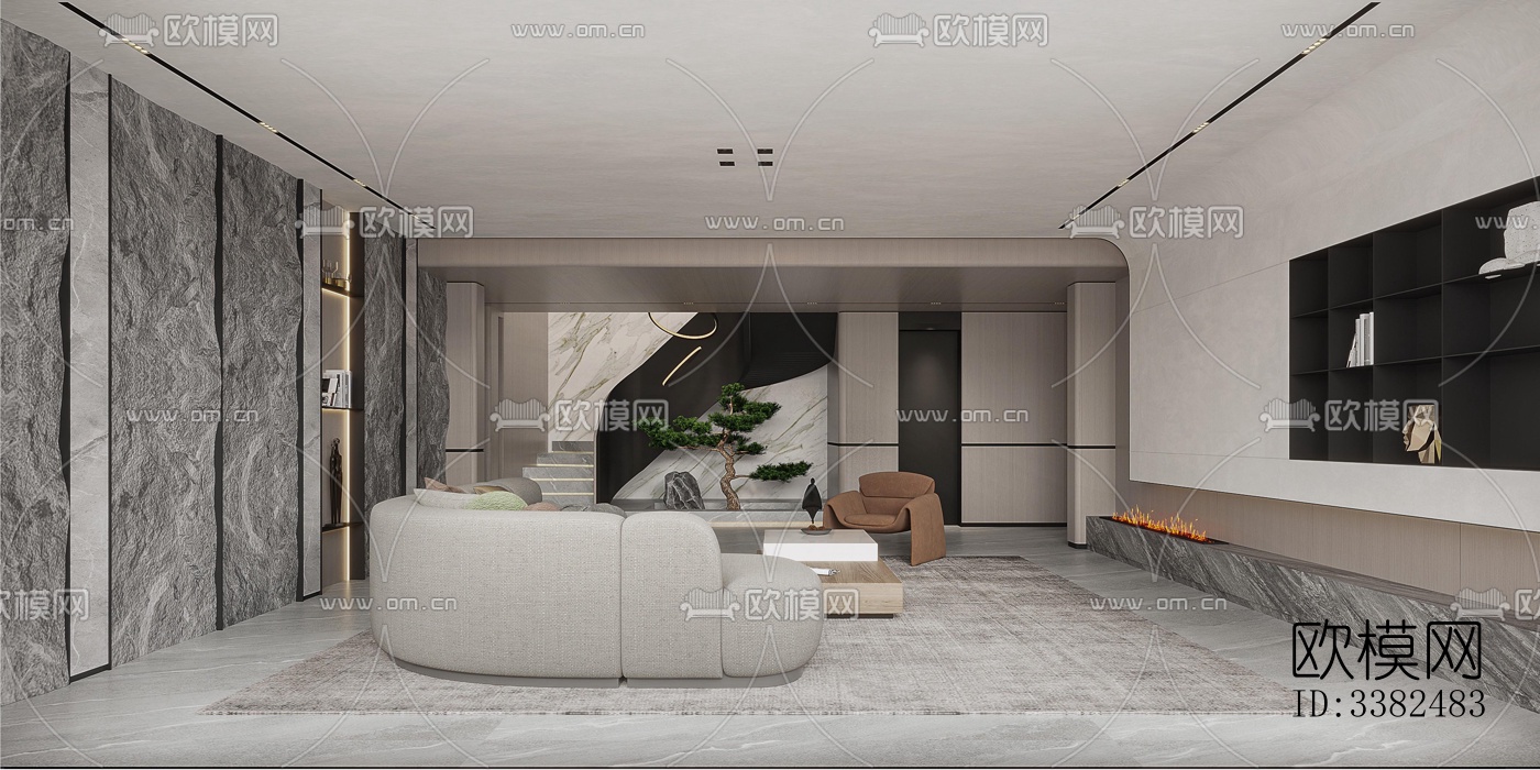 现代别墅效果图下载（渲染图18）