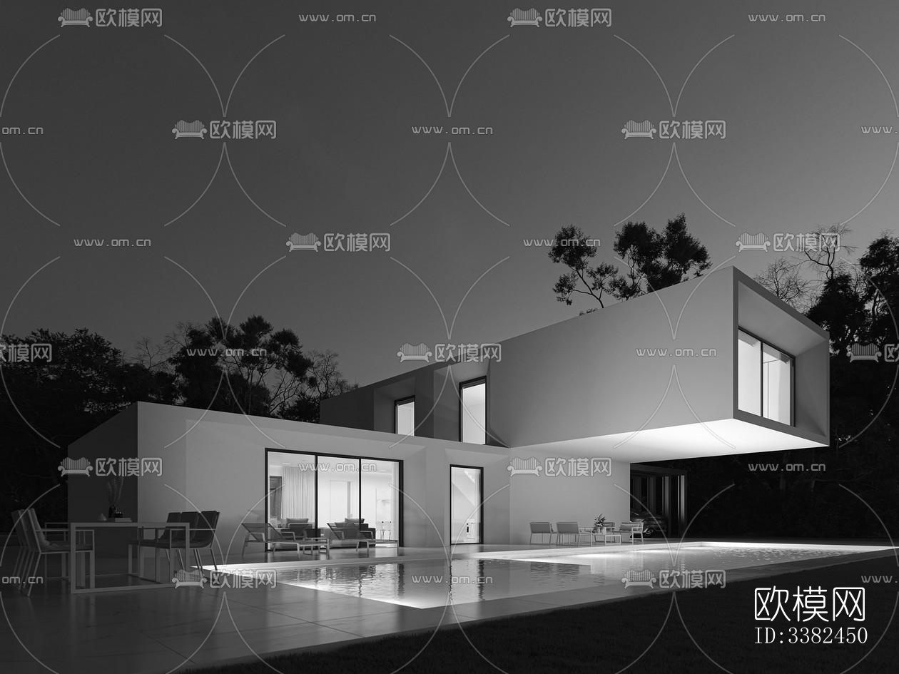 现代别墅效果图下载（渲染图8）