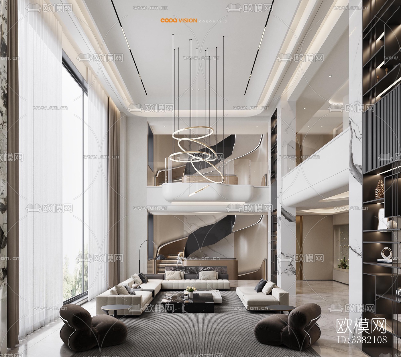 现代别墅效果图下载（渲染图10）