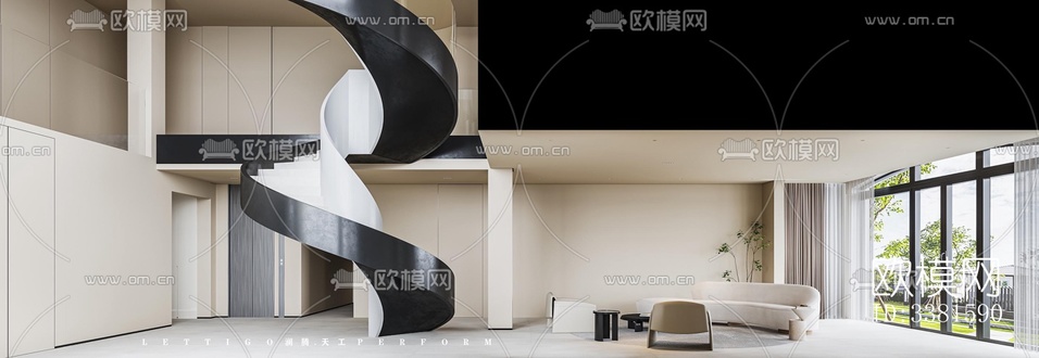現(xiàn)代別墅效果圖下載(渲染圖4)