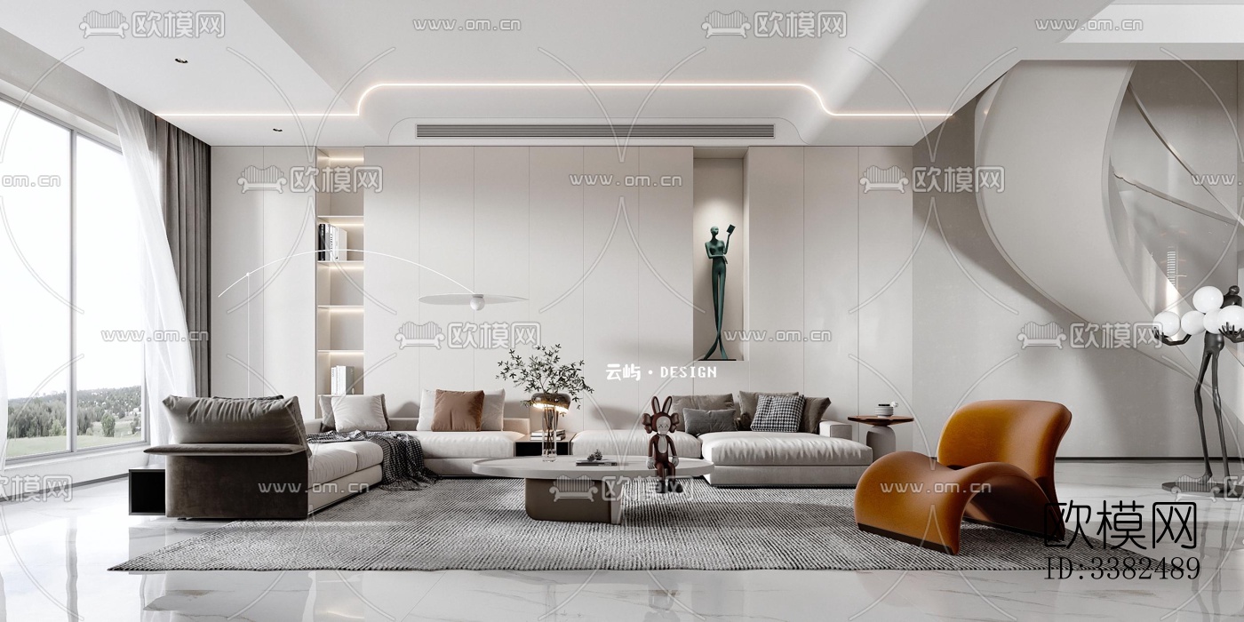 现代别墅效果图下载（渲染图1）