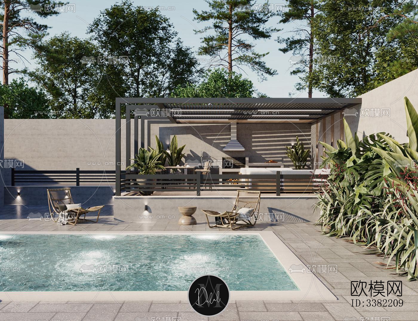 现代别墅效果图下载（渲染图3）