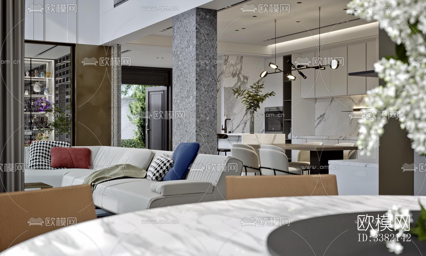 现代别墅效果图下载（渲染图16）