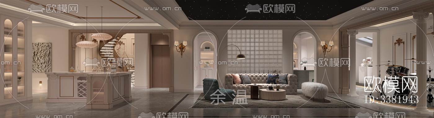 现代别墅效果图下载（渲染图3）