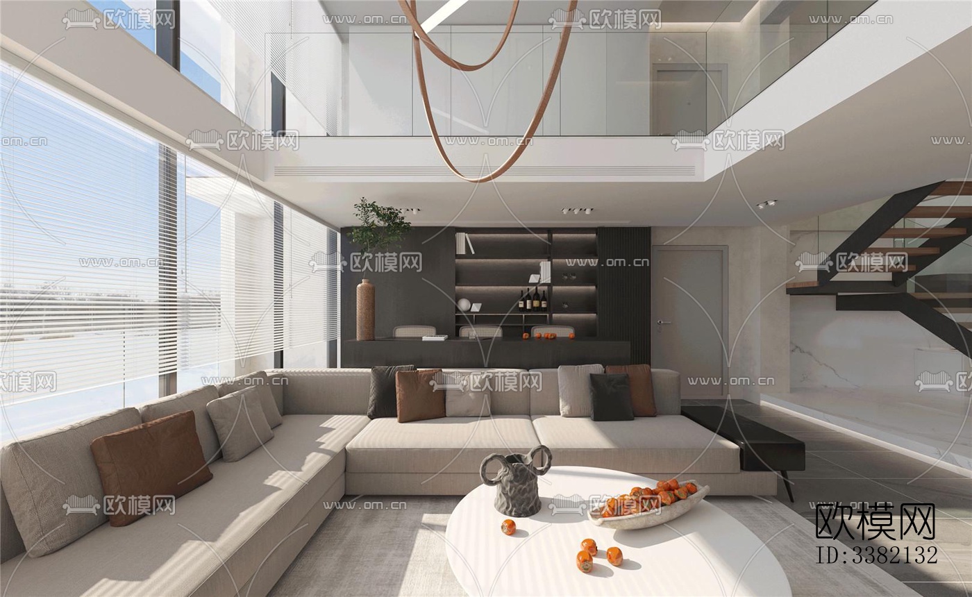 现代别墅效果图下载（渲染图1）