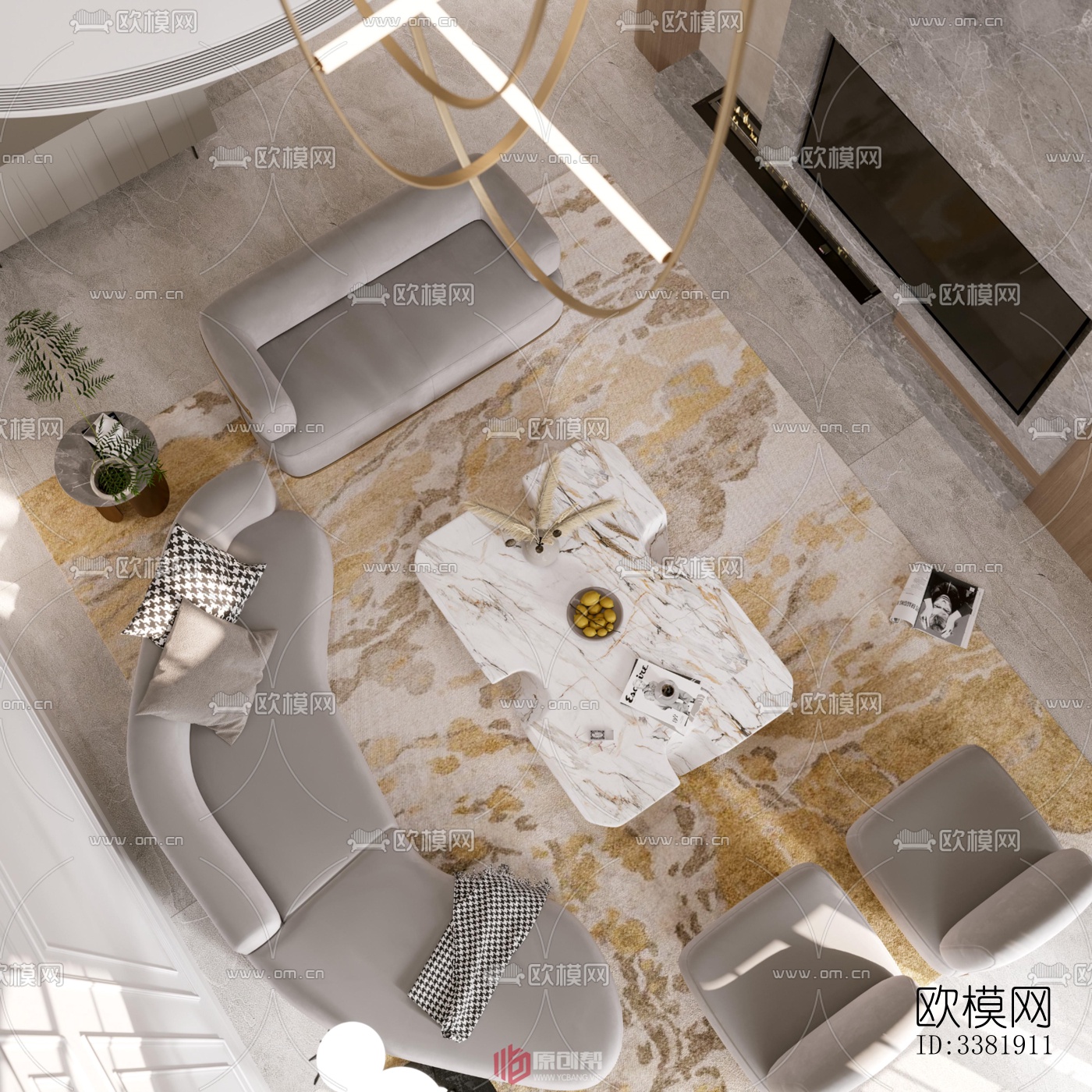 现代别墅效果图下载（渲染图7）