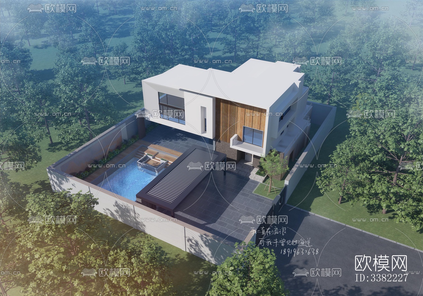 现代别墅效果图下载（渲染图3）