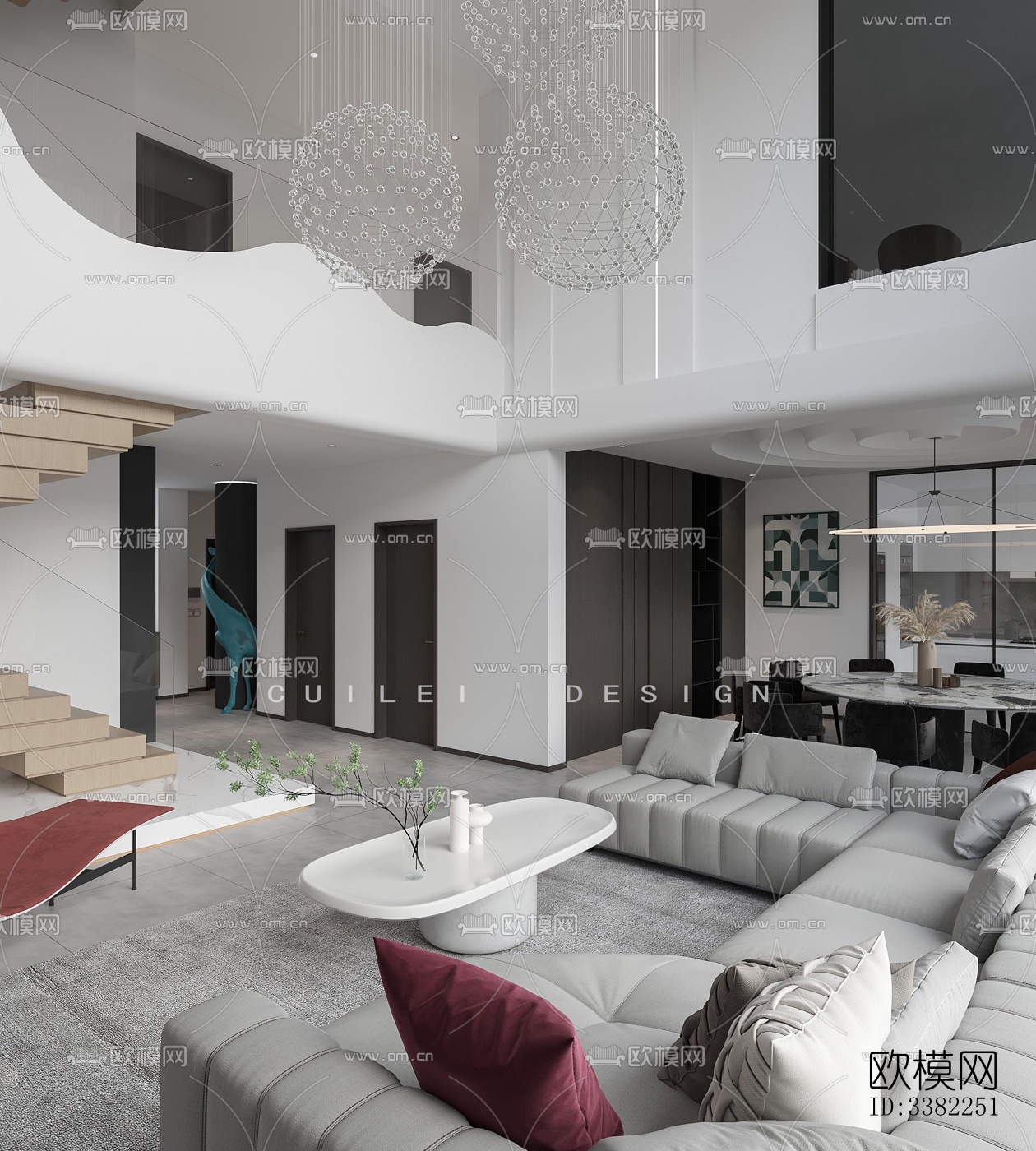 现代别墅效果图下载（渲染图6）