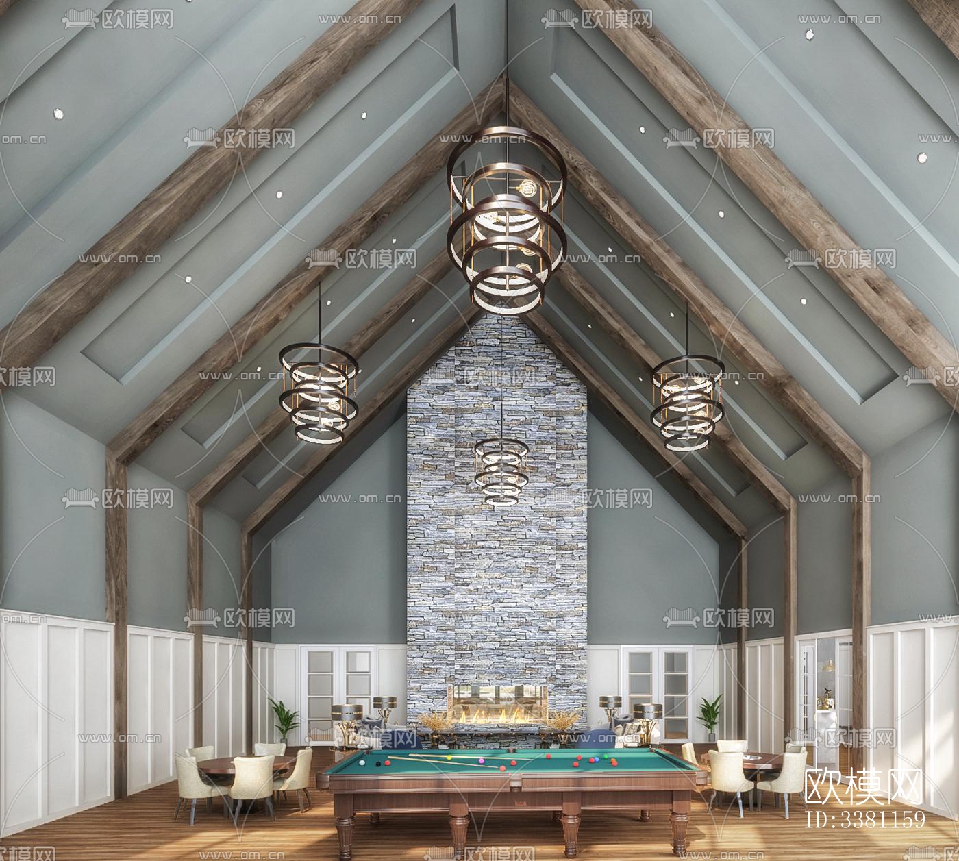 现代别墅效果图下载（渲染图3）