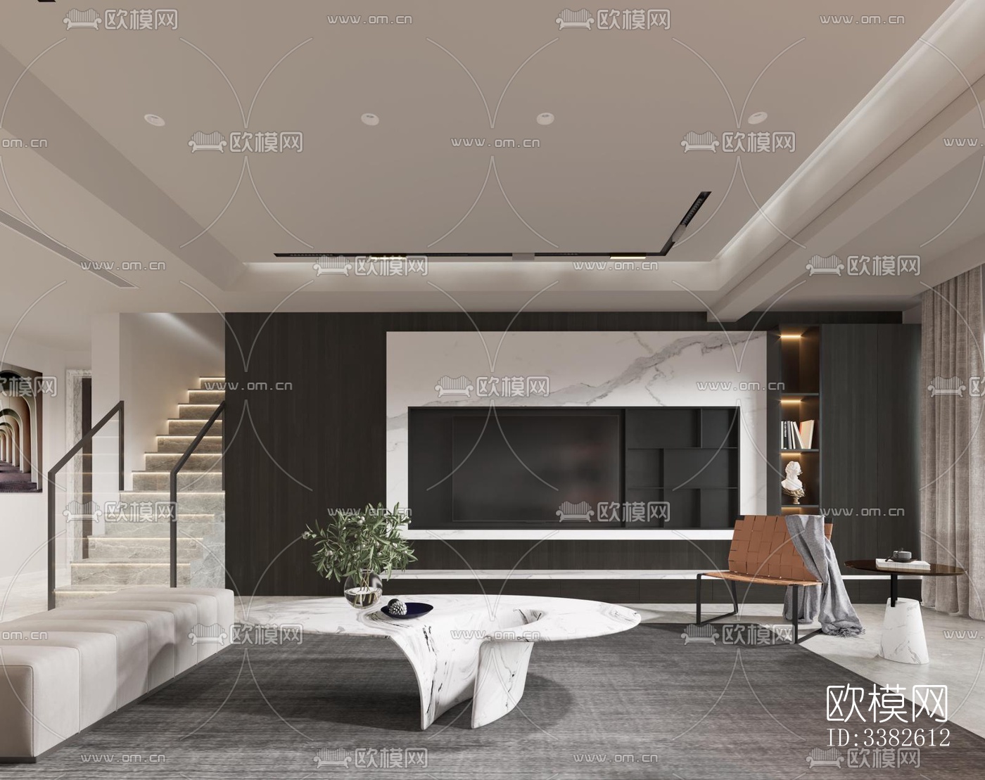 现代别墅效果图下载（渲染图9）