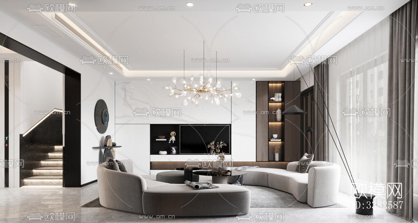 现代别墅效果图下载（渲染图9）