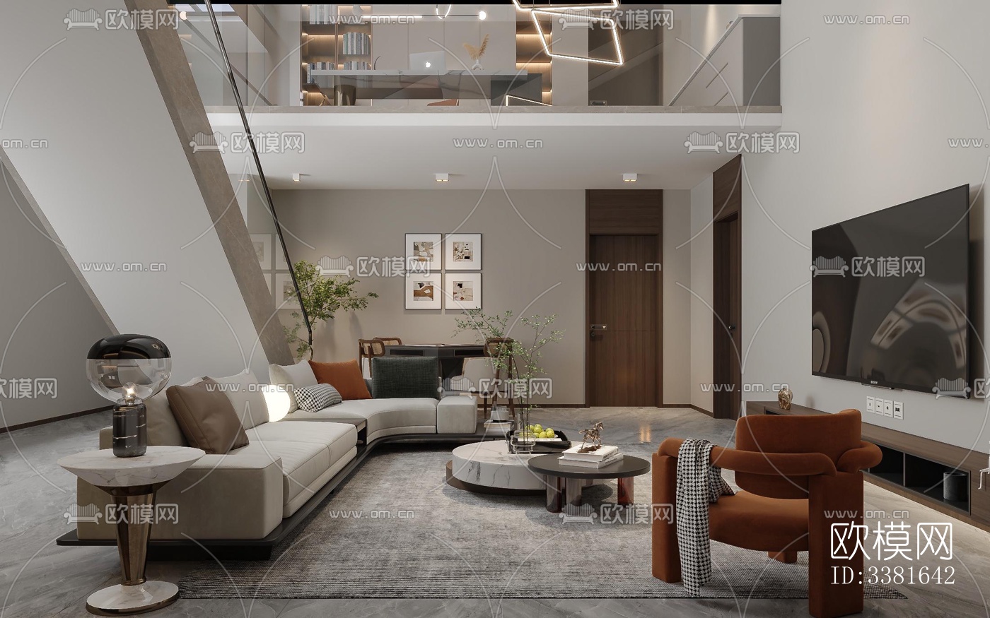 现代别墅效果图下载（渲染图3）