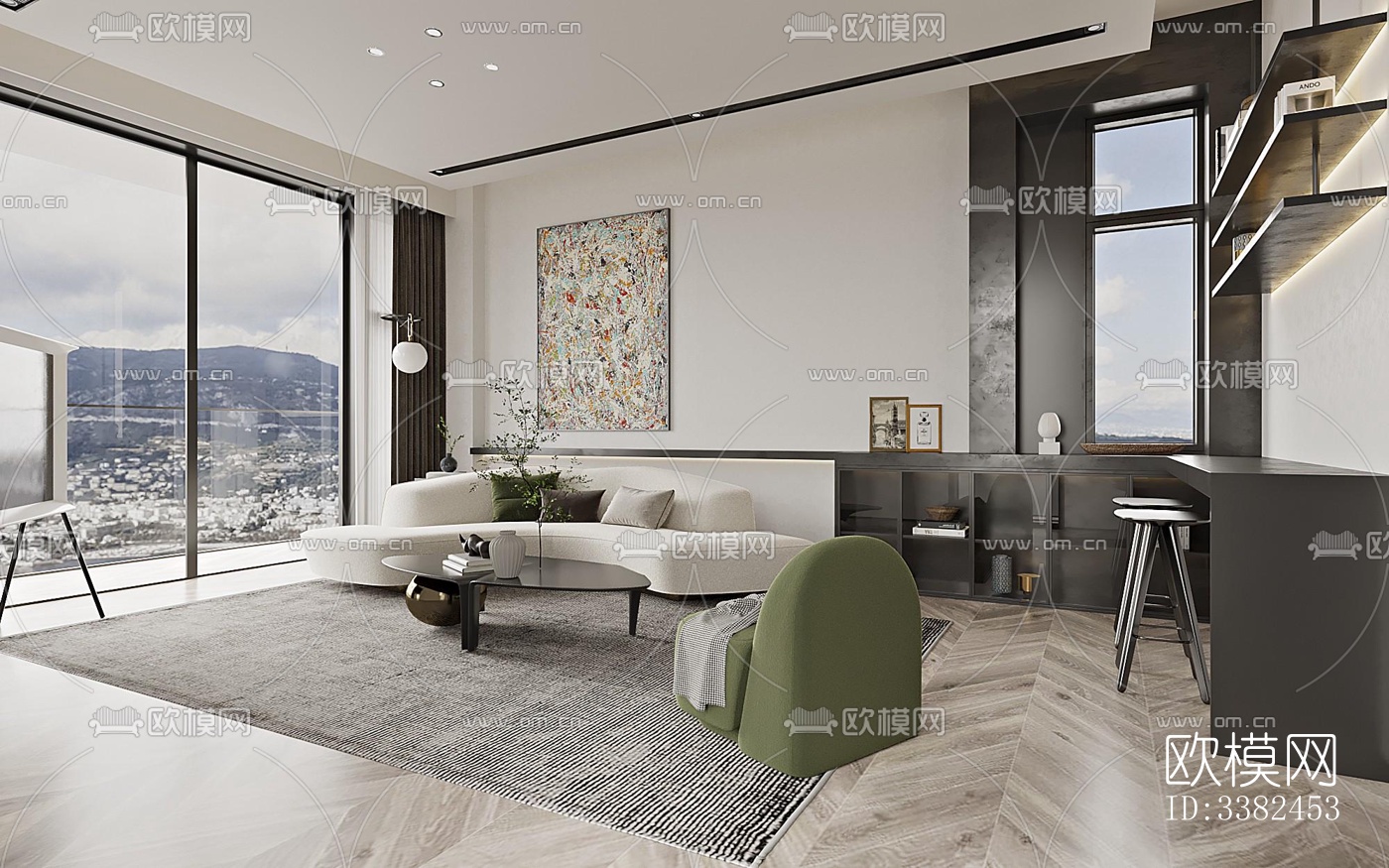 现代别墅效果图下载（渲染图9）