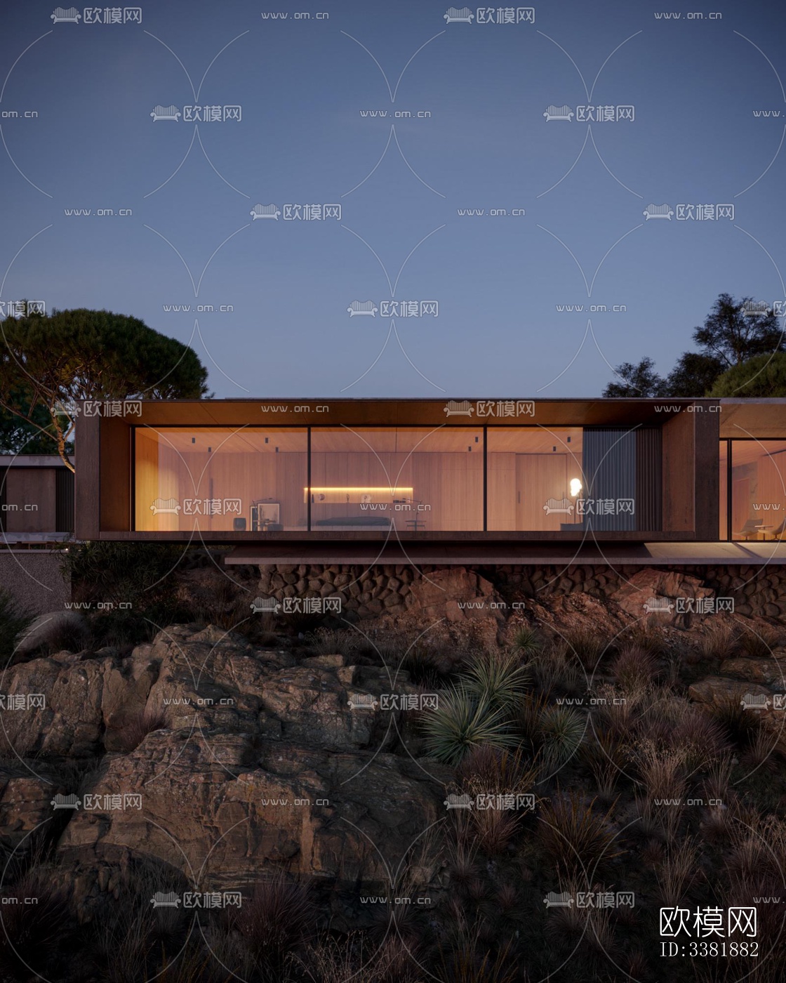 现代别墅效果图下载（渲染图15）