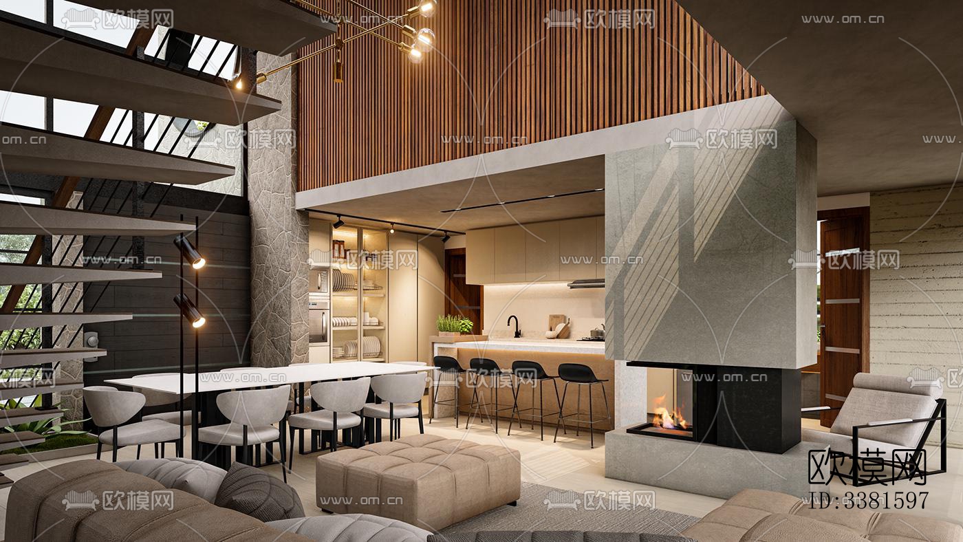 现代别墅效果图下载（渲染图8）