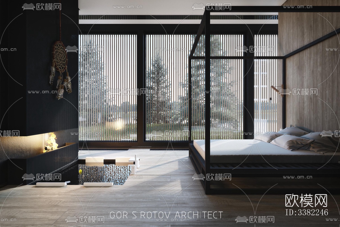 现代别墅效果图下载（渲染图12）