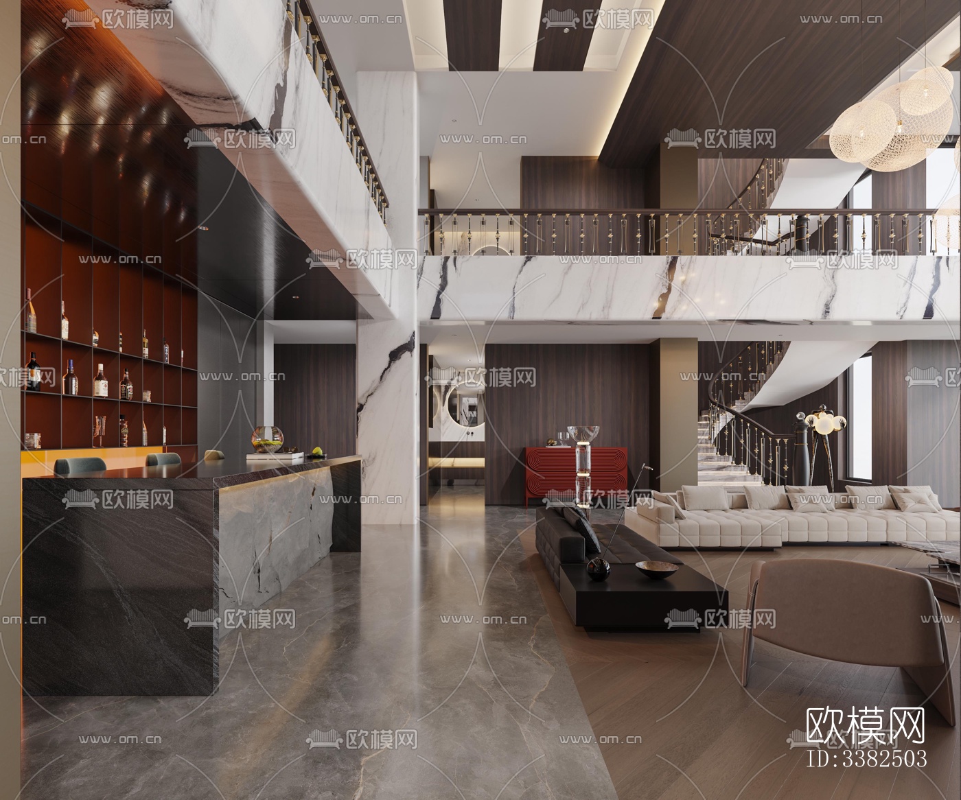 现代别墅效果图下载（渲染图4）