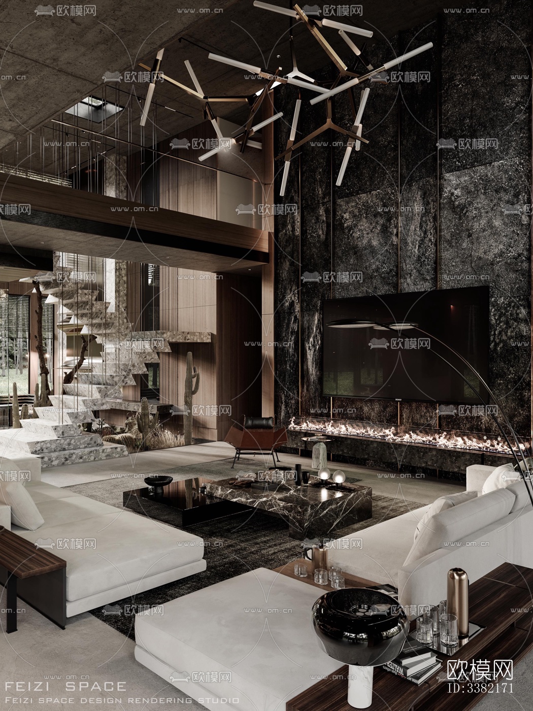 现代别墅效果图下载（渲染图4）