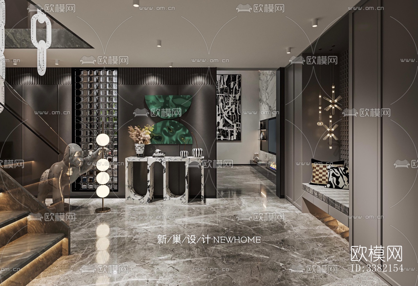 现代别墅效果图下载（渲染图1）