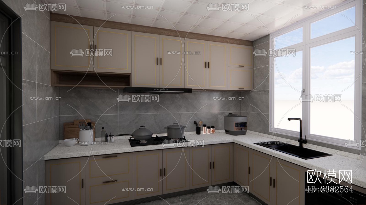 现代别墅效果图下载（渲染图3）