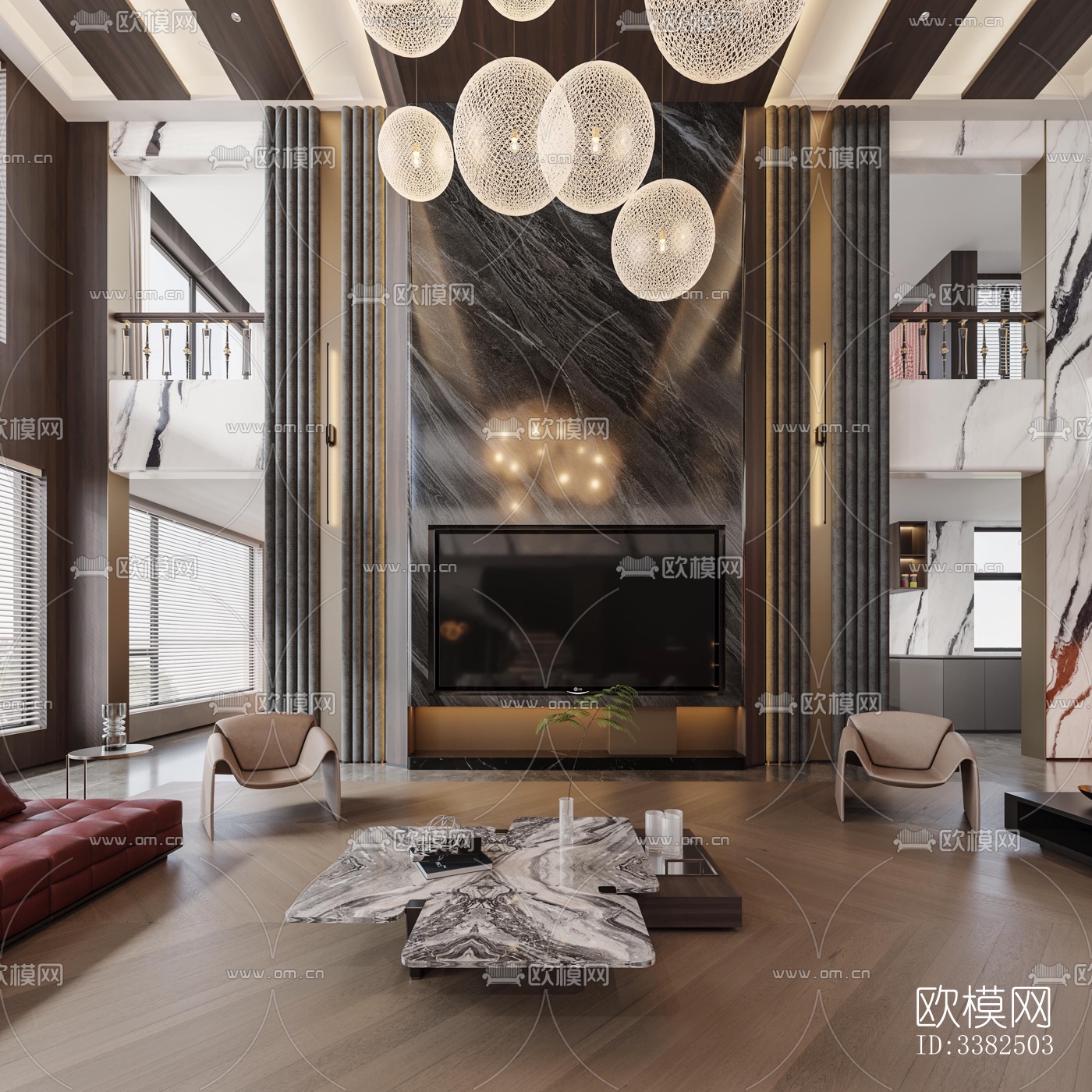 现代别墅效果图下载（渲染图3）