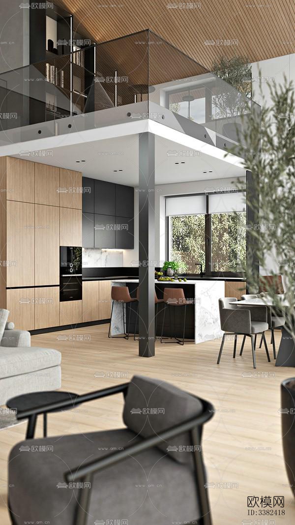 现代别墅效果图下载（渲染图13）