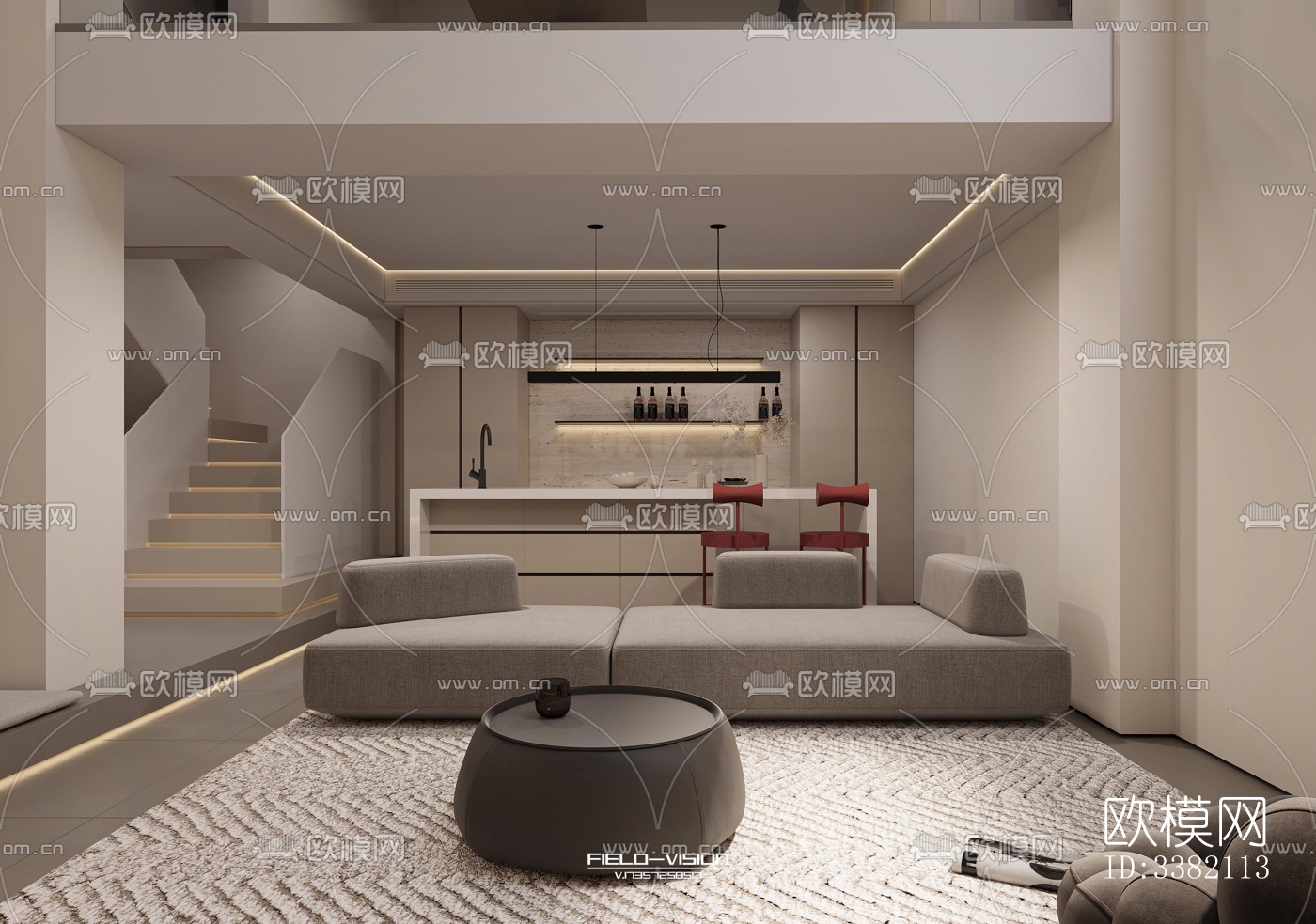 现代别墅效果图下载（渲染图11）