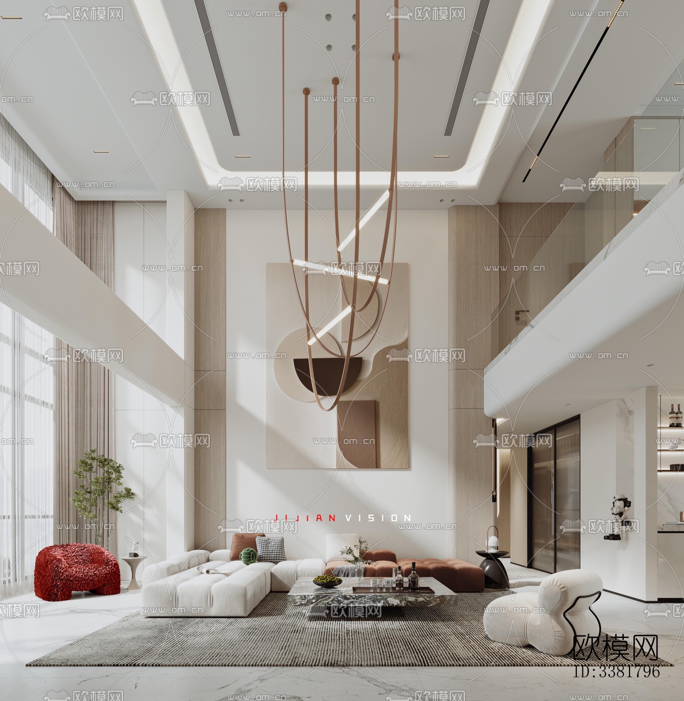 现代别墅效果图下载（渲染图1）