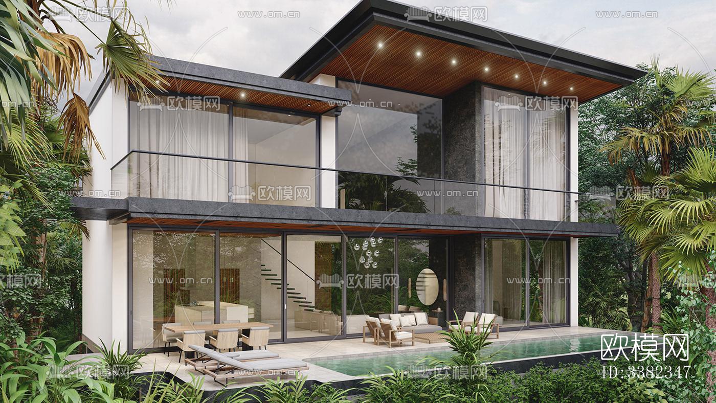 现代别墅效果图下载（渲染图3）