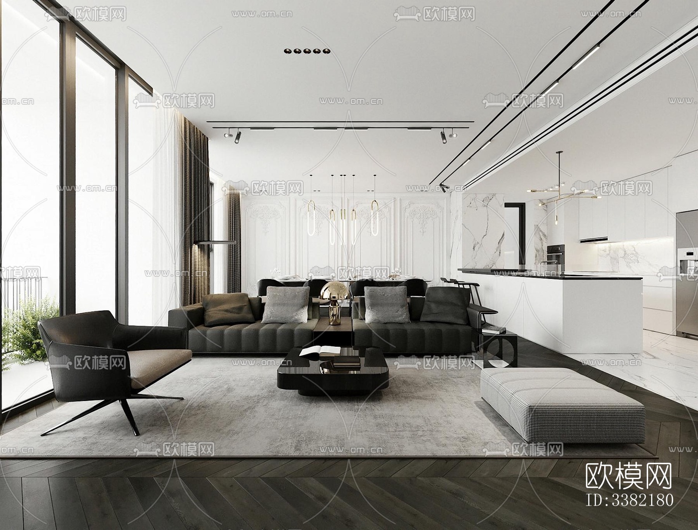 现代别墅效果图下载（渲染图8）