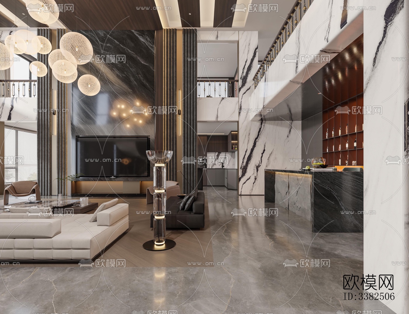 现代别墅效果图下载（渲染图6）