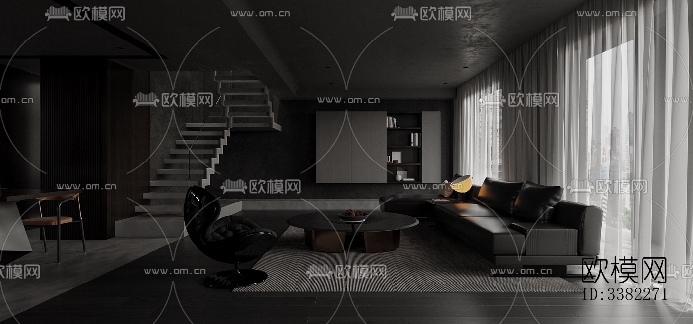 现代别墅效果图下载（渲染图1）