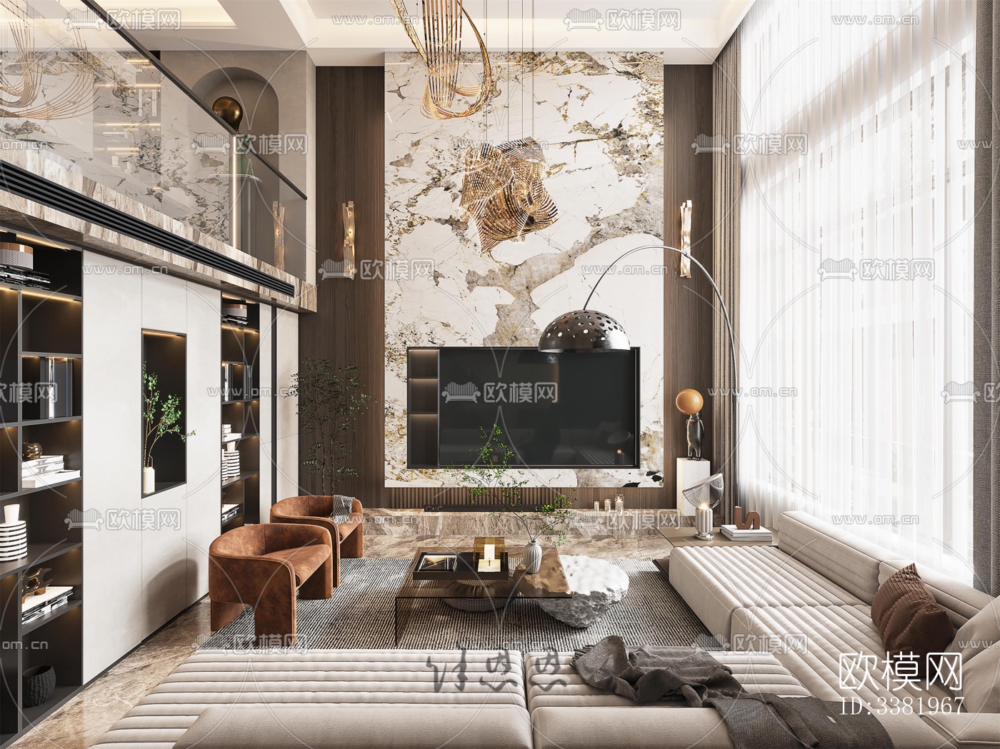 现代别墅效果图下载（渲染图2）