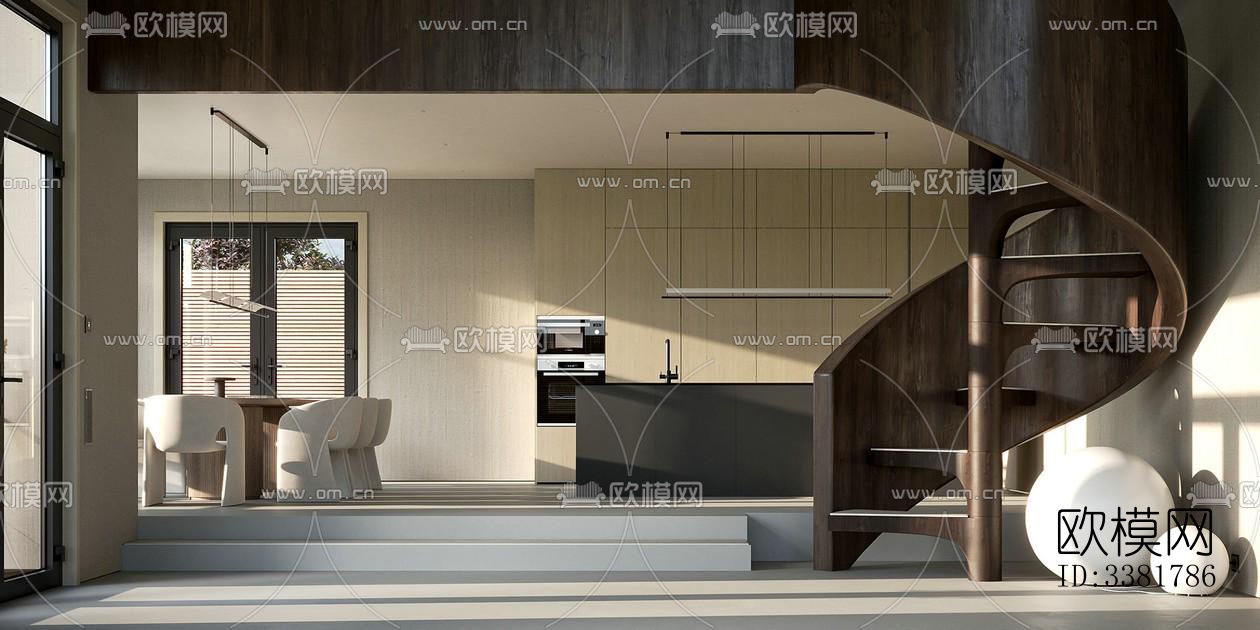 现代别墅效果图下载（渲染图14）