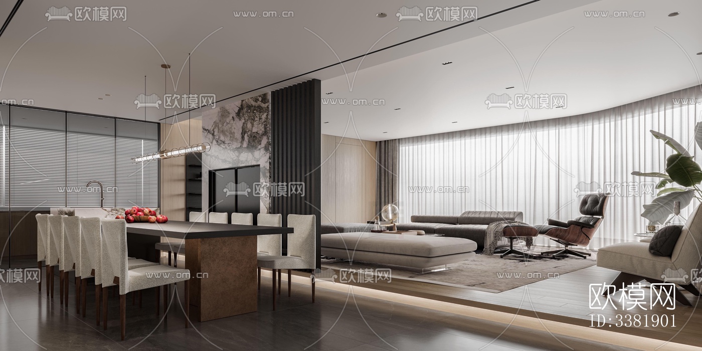 现代别墅效果图下载（渲染图3）