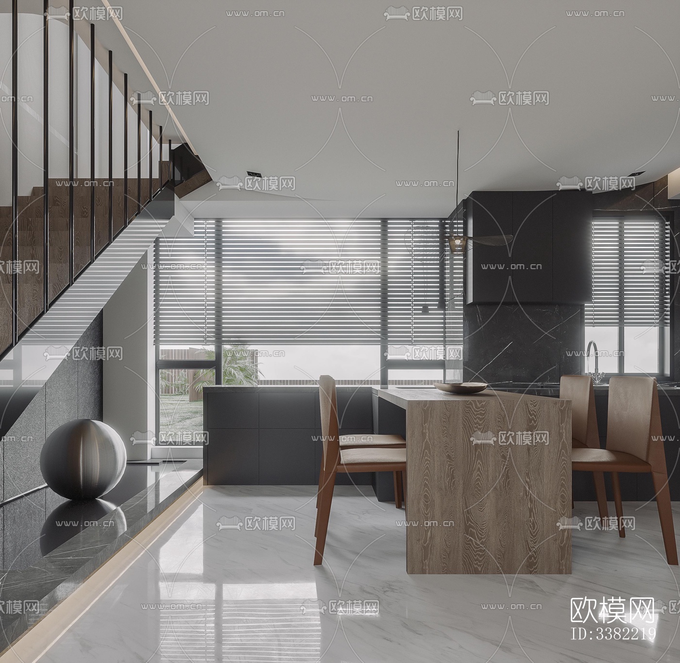 现代别墅效果图下载（渲染图4）