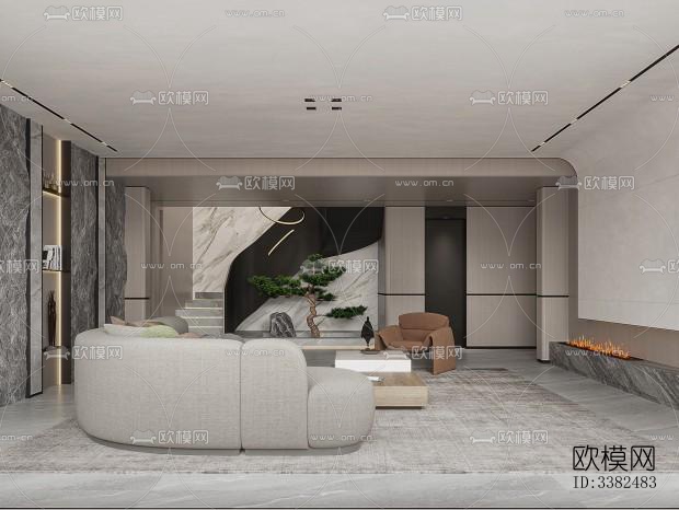 现代别墅效果图下载（渲染图1）