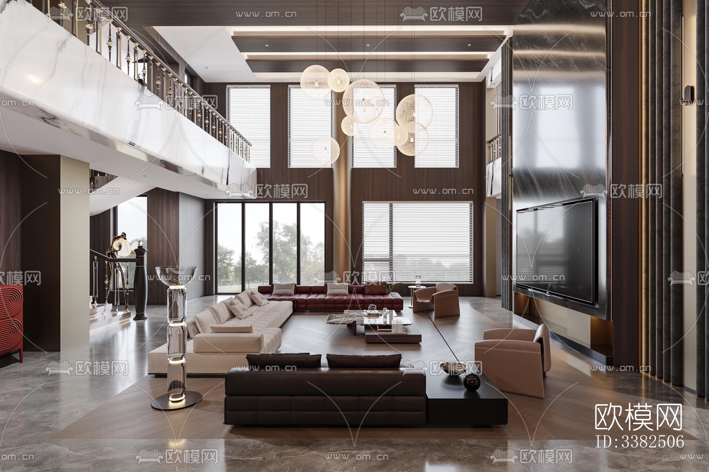 现代别墅效果图下载（渲染图7）