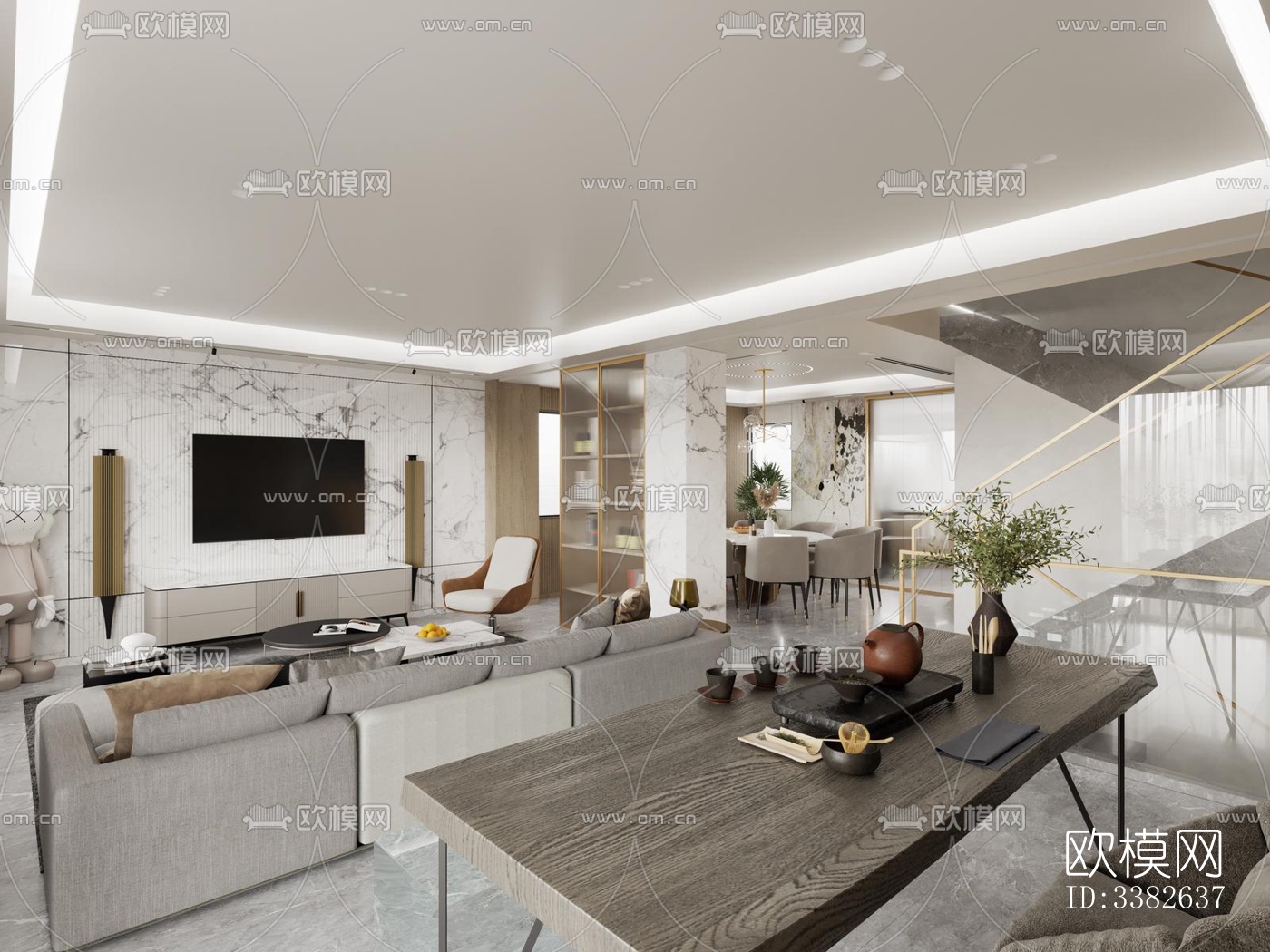 现代别墅效果图下载（渲染图11）