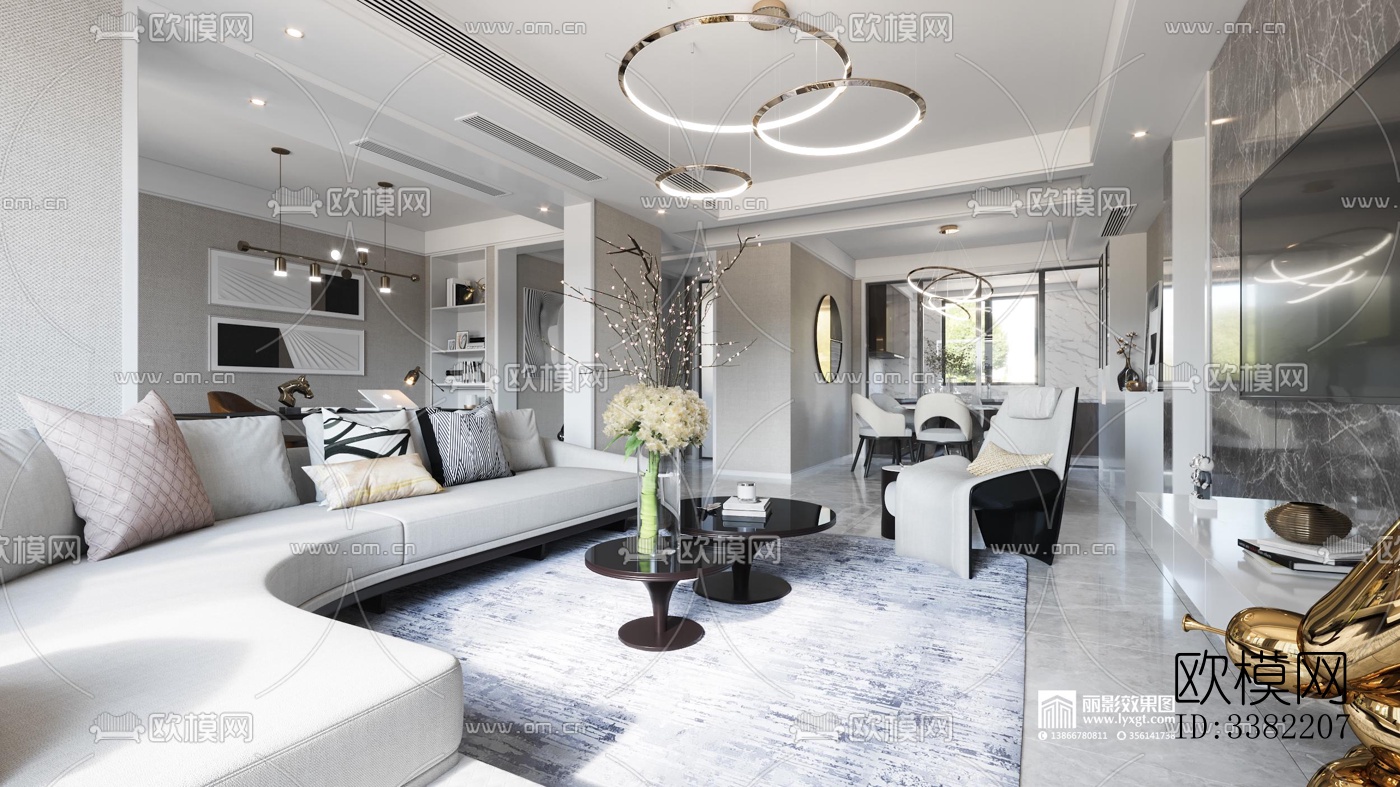 现代别墅效果图下载（渲染图7）