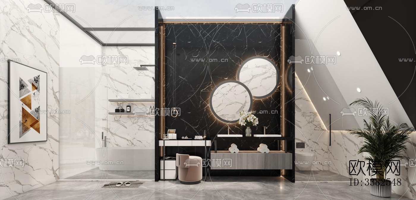 现代别墅效果图下载（渲染图3）