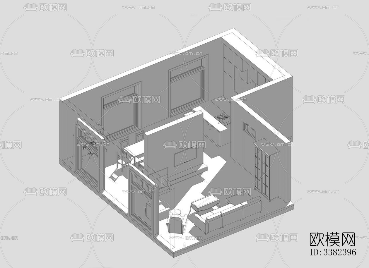 现代别墅效果图下载（渲染图1）
