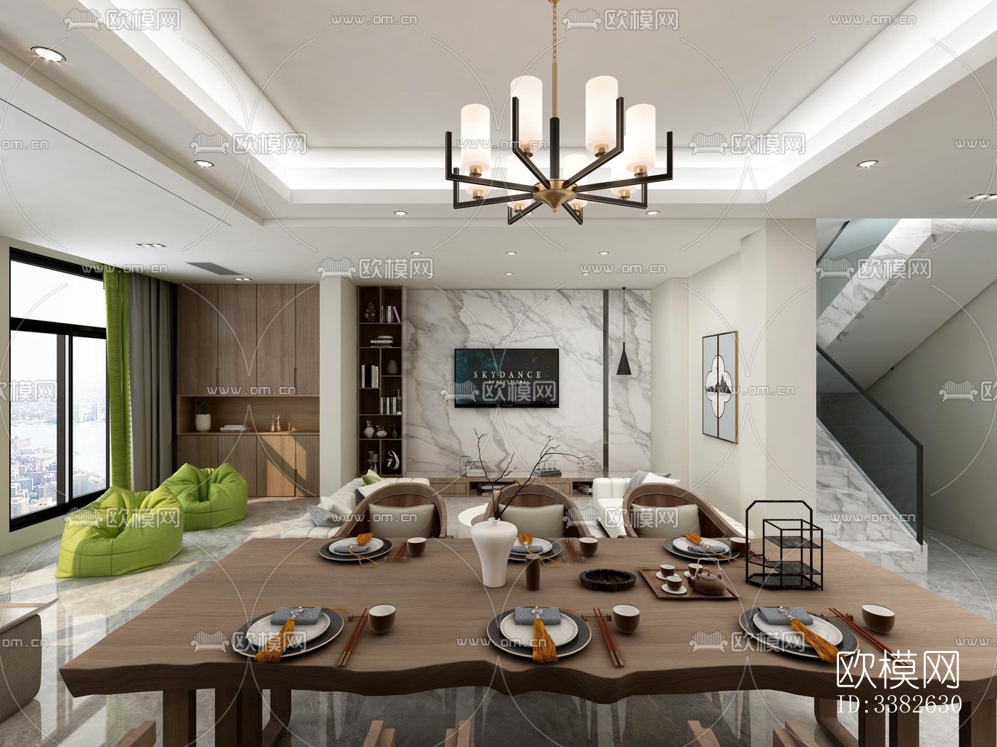 现代别墅效果图下载（渲染图5）