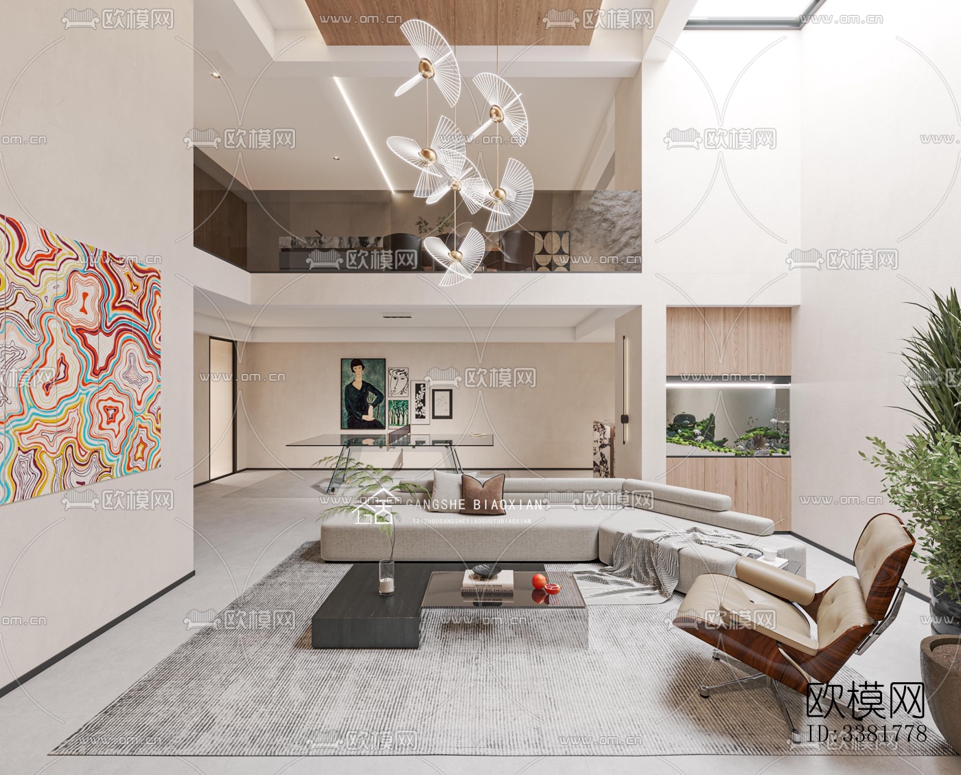 现代别墅效果图下载（渲染图1）