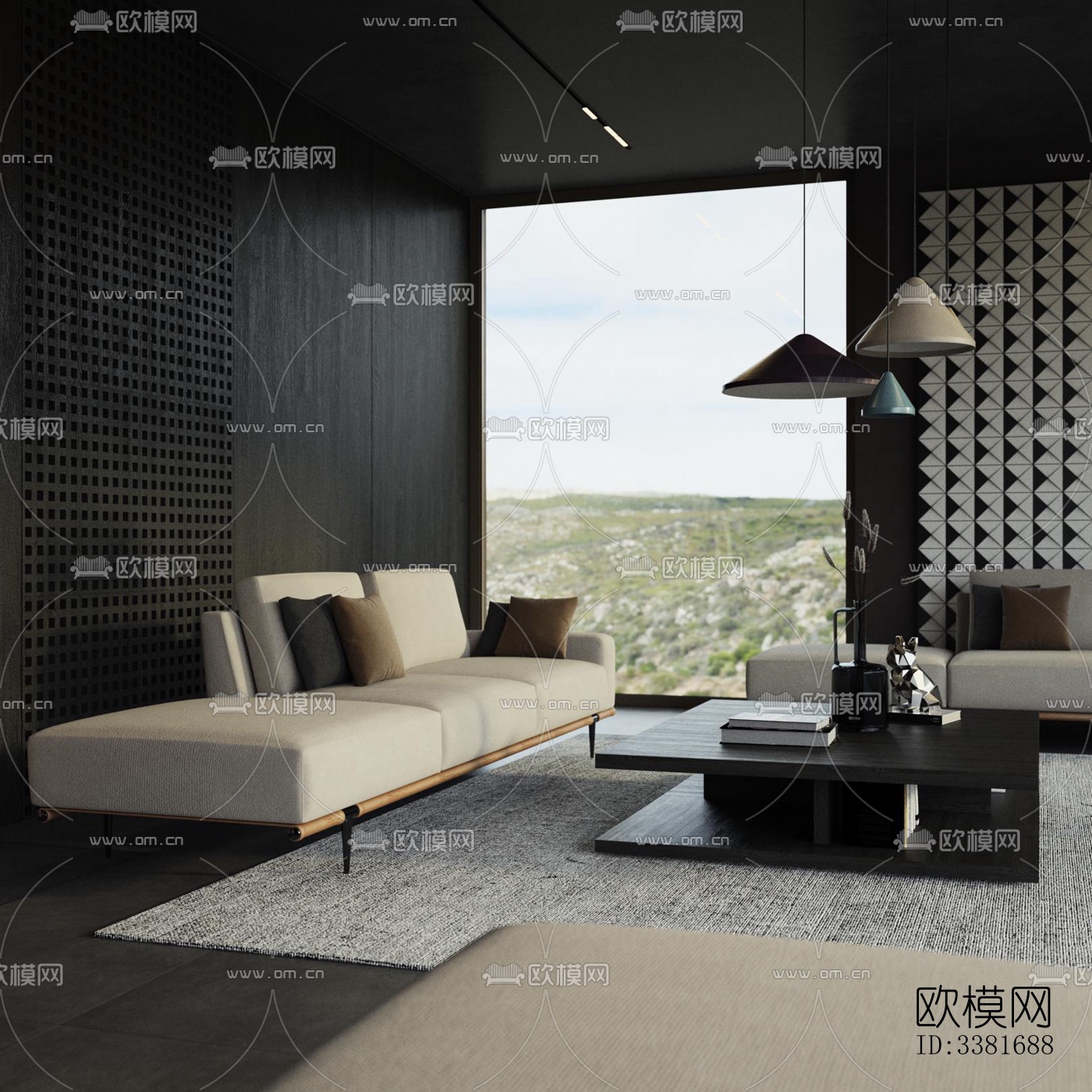 现代别墅效果图下载（渲染图1）