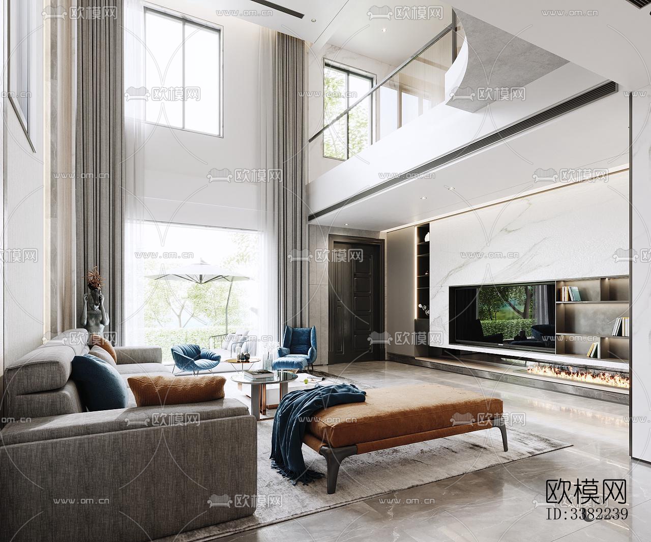 现代别墅效果图下载（渲染图9）