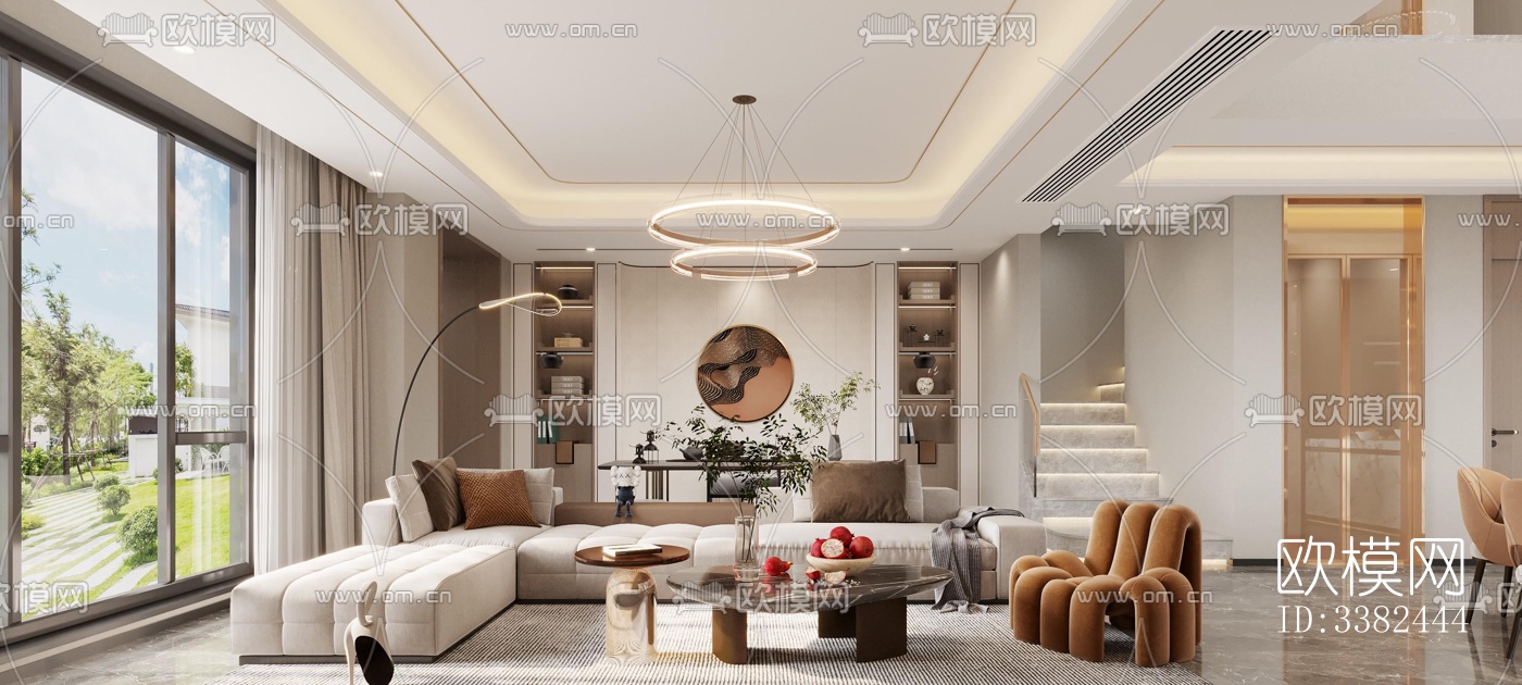 现代别墅效果图下载（渲染图3）