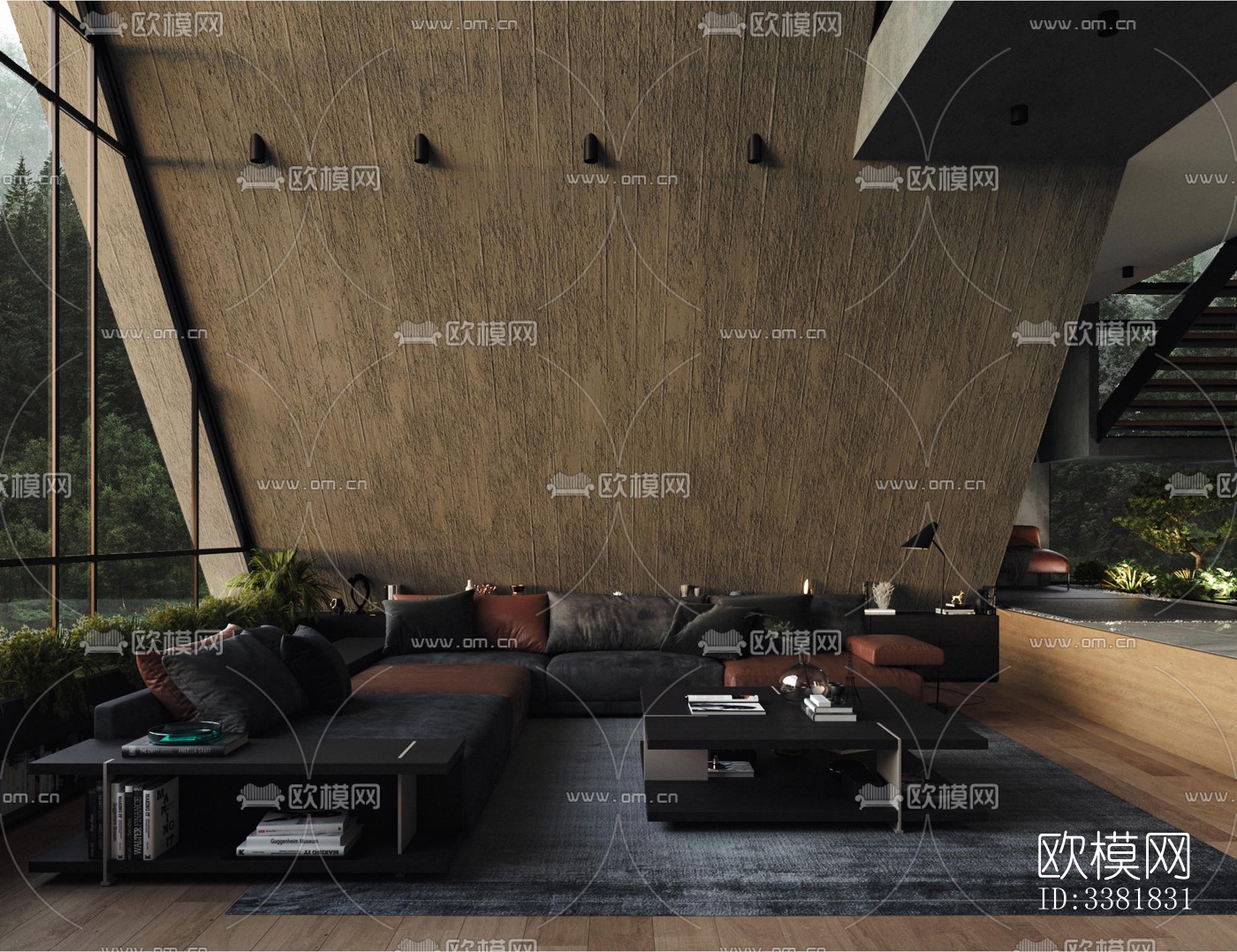 现代别墅效果图下载（渲染图12）